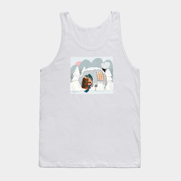 Winter walk Tank Top by marikadoodles